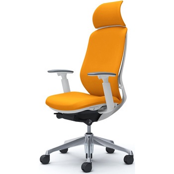 シルフィー可動肘 背クッションEXハイ ホワイトボディ ハンガー無 ランバー無 アルミ脚 オカムラ(岡村製作所)