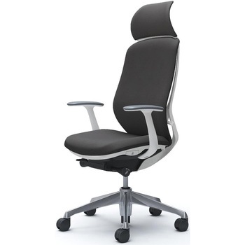 シルフィー可動肘 背クッションEXハイ ホワイトボディ ハンガー無 ランバー無 アルミ脚 オカムラ(岡村製作所)