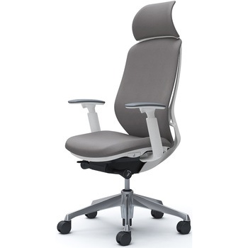 シルフィー可動肘 背クッションEXハイ ホワイトボディ ハンガー無 ランバー無 アルミ脚 オカムラ(岡村製作所)