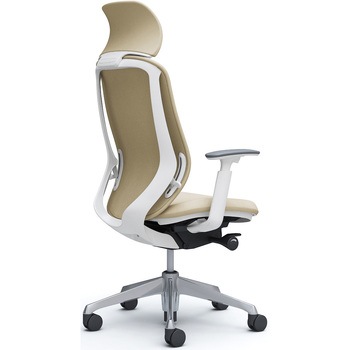 シルフィー可動肘 背クッションEXハイ ホワイトボディ ハンガー無 ランバー無 アルミ脚 オカムラ(岡村製作所)