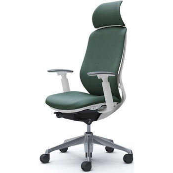 シルフィー可動肘 背クッションEXハイ ホワイトボディ ハンガー無 ランバー無 アルミ脚 オカムラ(岡村製作所)