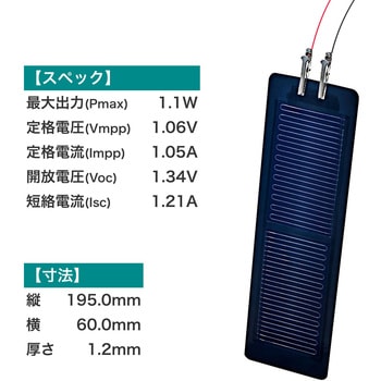 ソーラーパネル 小型 1.1W ELPA