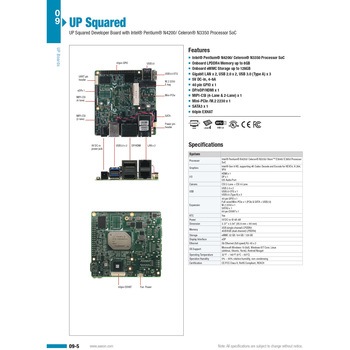 AAEON UP2(UPスクエア/UP square) Intel(R) Celeron(TM) N3350 - 4GBメモリ+32 GB eMMCモデル UPS-APLC2F-0432 AAEON