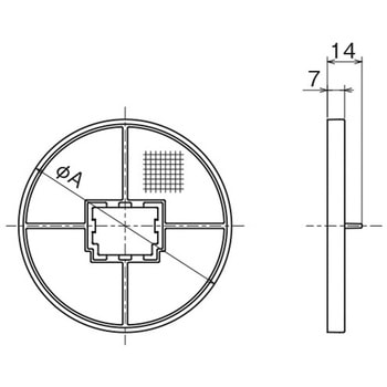 レジスター 交換用フィルター 角形・プッシュ式風量調整付用 - メルコエアテクノロジー(旧:メルコエアテック)