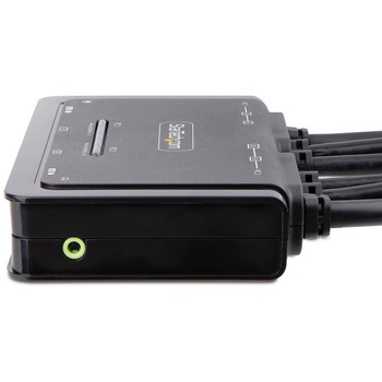 KVMスイッチ/2ポート/デュアルモニター/4K60Hz DisplayPort/1.5mケーブル/手元スイッチ&ホットキー切換/PC パソコン CPU切替器 StarTech.com