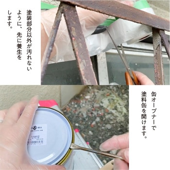 水性鉄部用 水性塗料 (つやあり) サビの上から直接塗れる高性能鉄部用塗料 カンペハピオ