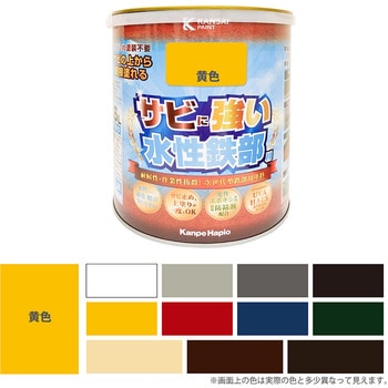 水性鉄部用 水性塗料 (つやあり) サビの上から直接塗れる高性能鉄部用塗料 カンペハピオ