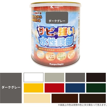 水性鉄部用 水性塗料 (つやあり) サビの上から直接塗れる高性能鉄部用塗料 カンペハピオ