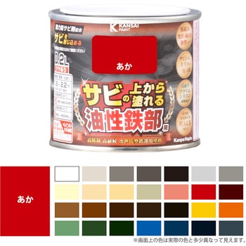 油性鉄部用S 油性塗料 (つやあり) サビの上から直接塗れる高性能鉄部用塗料 カンペハピオ