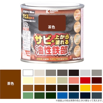 油性鉄部用S 油性塗料 (つやあり) サビの上から直接塗れる高性能鉄部用塗料 カンペハピオ