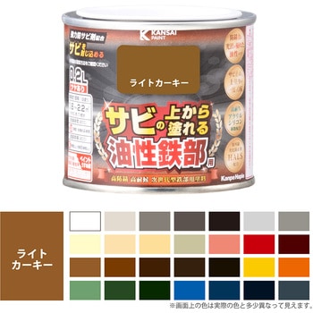 油性鉄部用S 油性塗料 (つやあり) サビの上から直接塗れる高性能鉄部用塗料 カンペハピオ