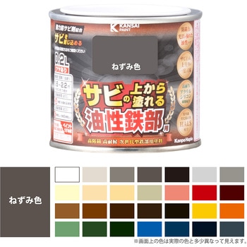 油性鉄部用S 油性塗料 (つやあり) サビの上から直接塗れる高性能鉄部用塗料 カンペハピオ