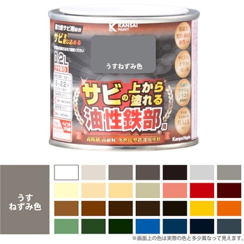 油性鉄部用S 油性塗料 (つやあり) サビの上から直接塗れる高性能鉄部用塗料 カンペハピオ