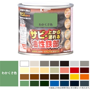 油性鉄部用S 油性塗料 (つやあり) サビの上から直接塗れる高性能鉄部用塗料 カンペハピオ