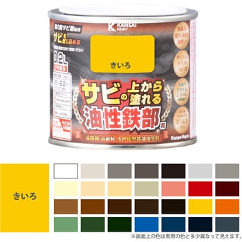 油性鉄部用S 油性塗料 (つやあり) サビの上から直接塗れる高性能鉄部用塗料 カンペハピオ