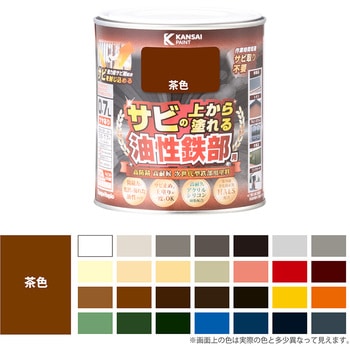油性鉄部用S 油性塗料 (つやあり) サビの上から直接塗れる高性能鉄部用塗料 カンペハピオ
