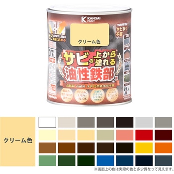 油性鉄部用S 油性塗料 (つやあり) サビの上から直接塗れる高性能鉄部用塗料 カンペハピオ