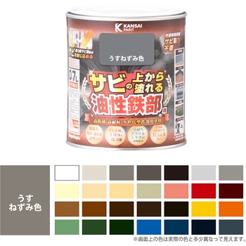 油性鉄部用S 油性塗料 (つやあり) サビの上から直接塗れる高性能鉄部用塗料 カンペハピオ