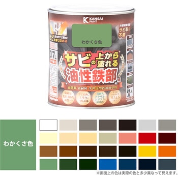 油性鉄部用S 油性塗料 (つやあり) サビの上から直接塗れる高性能鉄部用塗料 カンペハピオ