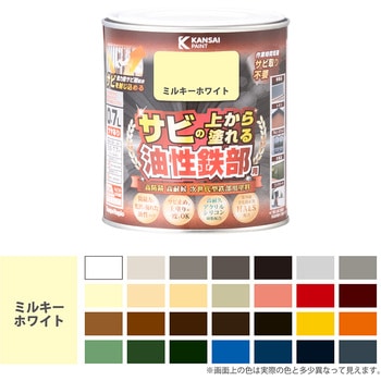 油性鉄部用S 油性塗料 (つやあり) サビの上から直接塗れる高性能鉄部用塗料 カンペハピオ