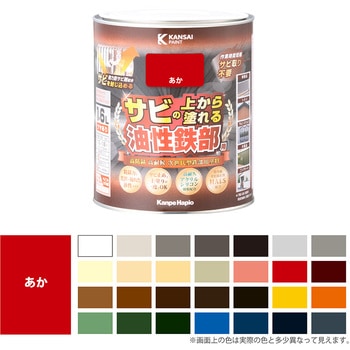 油性鉄部用S 油性塗料 (つやあり) サビの上から直接塗れる高性能鉄部用塗料 カンペハピオ