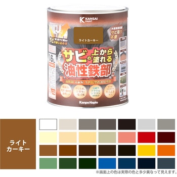 油性鉄部用S 油性塗料 (つやあり) サビの上から直接塗れる高性能鉄部用塗料 カンペハピオ
