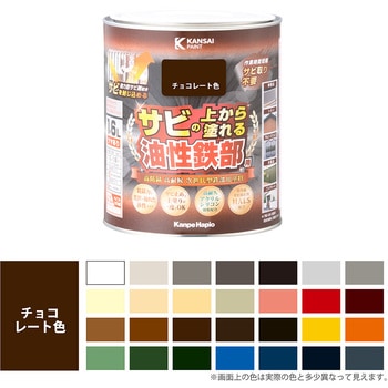 油性鉄部用S 油性塗料 (つやあり) サビの上から直接塗れる高性能鉄部用塗料 カンペハピオ