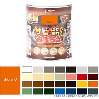 油性鉄部用S 油性塗料 (つやあり) サビの上から直接塗れる高性能鉄部用塗料 カンペハピオ