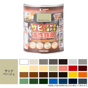 油性鉄部用S 油性塗料 (つやあり) サビの上から直接塗れる高性能鉄部用塗料 カンペハピオ