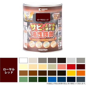 油性鉄部用S 油性塗料 (つやあり) サビの上から直接塗れる高性能鉄部用塗料 カンペハピオ