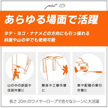 BA060-02ーgr ハンドウインチ 800kg グレー 20m ワイヤー 1個 ベスト