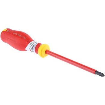Facom スクリュードライバ， Phillips， チップサイズ：PH2， VDE/1000V認証あり， ATP2X125VE FACOM