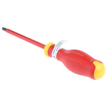 Facom スクリュードライバ， Phillips， チップサイズ：PH2， VDE/1000V認証あり， ATP2X125VE FACOM