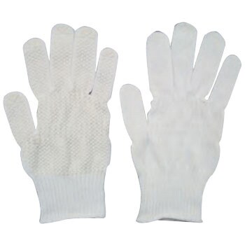 white protective gloves