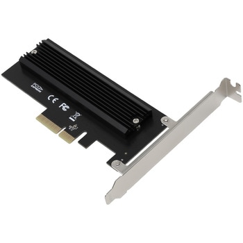 ヒートシンク搭載 M.2 NVMe SSD変換PCIeカード 上面取付タイプ アイネックス