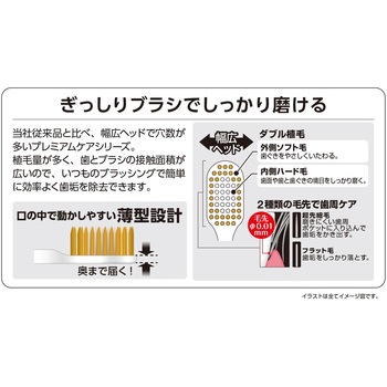 プレミアムケアハブラシ・6列ラージ エビス(歯ブラシ)