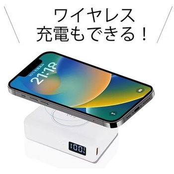 PD45W対応 ワイヤレス充電搭載 モバイルバッテリー HIDISC