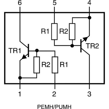 NXP デュアル NPN 抵抗内蔵トランジスタ nexperia