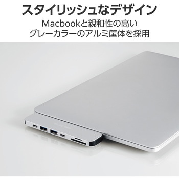 ドッキングステーション ハブ 6-in-1 PD 55W出力 Type-C×1 USB-A×1 HDMI×1 4極ミニ×1 エレコム