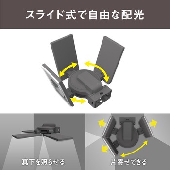 12.5W×3灯スライド型LEDセンサーライト ムサシ