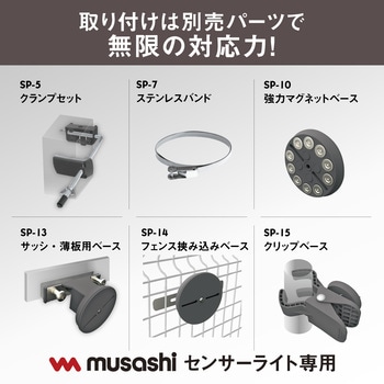 12.5W×4灯スライド型LEDセンサーライト ムサシ