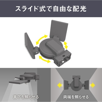7.5W×2灯スライド型LEDソーラーセンサーライト ムサシ