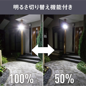 7.5W×4灯スライド型LEDソーラーセンサーライト ムサシ