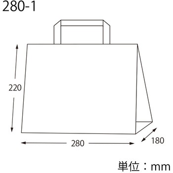 手提げ紙袋 フラットチャームバッグ 平手 HEIKO