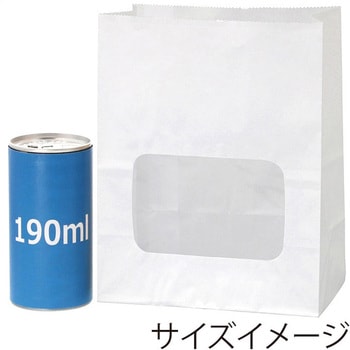 窓付耐油角底袋 HEIKO