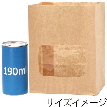 窓付耐油角底袋 HEIKO
