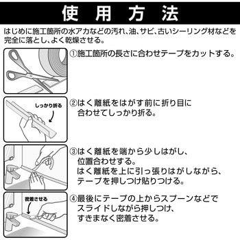 水まわりの防水テープ バスコークテープ セメダイン