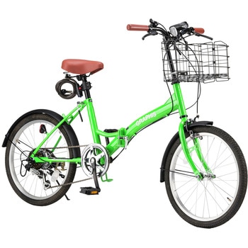折りたたみ自転車 6段変速 カゴ・ライト・鍵・反射シール付き GRAPHIS
