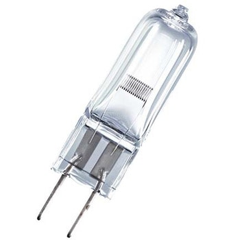 ハロゲンランプ消費電力100W 電圧12V 色温度3300K 寿命2000h 定格光束2800Lm 口金GY6.35 OSRAM