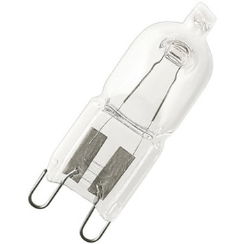 ハロゲンランプ消費電力20W 電圧230V 色温度2700K 寿命2000h 定格光束5000Lm 口金G9 OSRAM